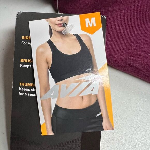 AVIA Plush Hoodie Women’s Size Medium Purple Long Sleeves Thumb Holes NEW‎ - Picture 7 of 11